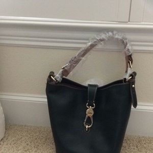Forest green Dooney &Bourke Bucket style tote